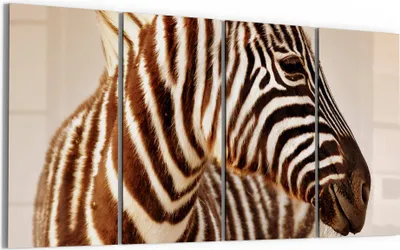 Produktbild von DEQORI Glasbild Echtglas 4x30x60 cm 'Savannenstreifen' Wandbilder XXL groß