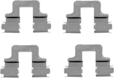 Produktbild von HELLA 8DZ 355 203-551 Zubehörsatz Scheibenbremsbelag Hinten für VW GOLF VI (5K1) Golf V Schrägheck (1K1) TOURAN (1T1, 1T2) TIGUAN (5N) Passat Variant