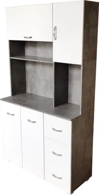 Produktbild von Küchenschrank Blanca 100x180x40 cm (BxHxT) mit Regalfächern und Schubladen