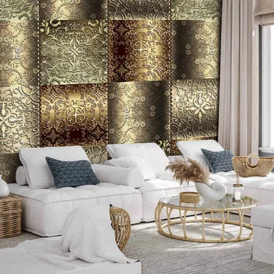Produktbild von Selbstklebende Folie Fototapete - Metal Plates 245x175 cm Muster f-C-0207-a-a