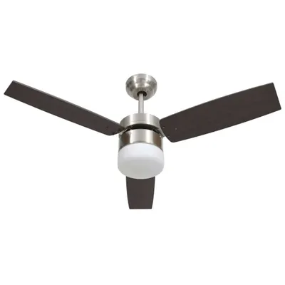 Obrázok produktu pre Stropný ventilátor so svetlom a ovládačom 108 cm, tmavohnedý