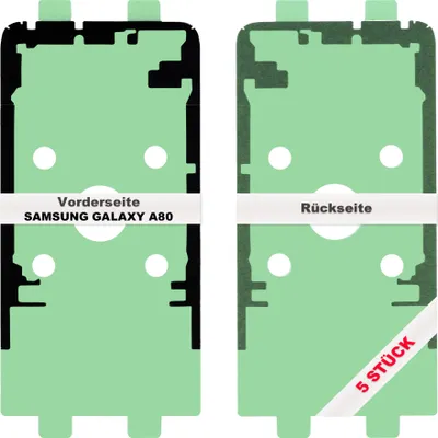 Produktbild von 5x Samsung Galaxy A80 A805F Akkudeckel Klebefolie Kleber Backcover Rahmen Batterie Glue