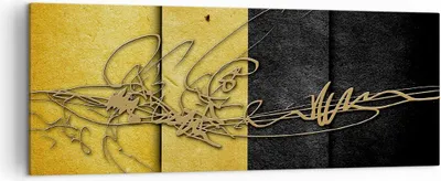 Produktbild von Bild auf Leinwand - Leinwandbild - Geometrisch figuren kreis quadrat - 140x50cm - Wand Bild - Wanddeko - Leinwanddruck - Bilder - Kunstdruck - Leinwand bilder - Wandkunst - AB140x50-0626