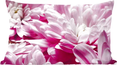 Produktbild von MuchoWow® Zierkissen Sofakissen Wohnzimmer Dekokissen 60x40 cm Blumen - Rosa - Natur - Kopfkissen - Polster mit Foto
