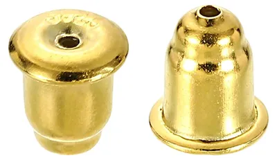 Image de Fermoirs pour boucles d'oreilles - 2 pièces - 4 mm - Argent 925 - pour boucles d'oreilles-puces - Couleur or