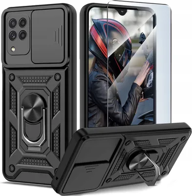 Produktbild von Hülle für Samsung Galaxy A12 | M12 PANCERNE SLIDE RING CASE + GLAS 9H