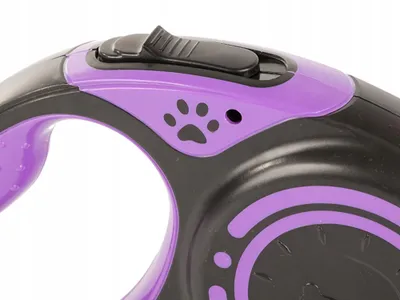 Image de Verk 19428 Laisse auto-rétractable 5 m, 15 kg noir-violet