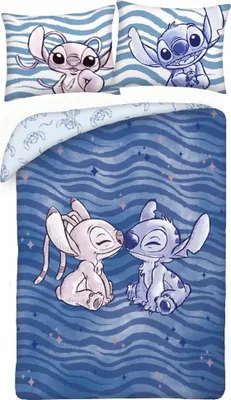 Produktbild von Lilo & Stitch Bettwäsche Stitch & Angel Waves 140 x 200 cm / 70 x 90 cm