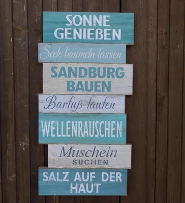 Produktbild von Schild Strandregeln Gartenregeln Beach Relax Sonne Holz /MDF Geschenk 49 cm