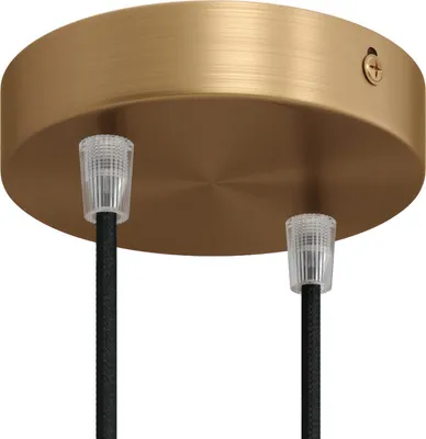Immagine prodotto di Creative-Cables Kit rosone cilindrico in Metallo a 2 Fori - Conico, Bronzo Satinato