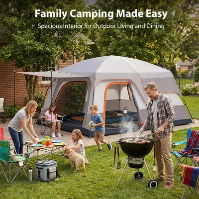 Produktbild von Familienzelt mit Aufbewahrungstasche für Camping und Urlaub