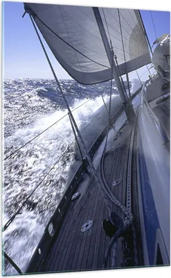 Produktbild von Bilder auf glas - Einteilig - Boot Ozean Reise Yacht - 70x100cm - Glasbilder - Wandbilder - Bilder - zum Aufhängen bereit - Wanddekoration aus Glas - Glas Bilder - Wandbild auf Glas - GPA70x100-0373