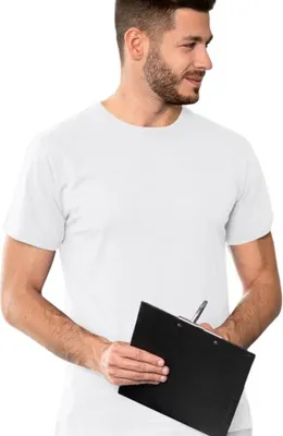 Produktbild von Strapazierfähiges Herren-T-Shirt, 100% Baumwolle, unbedruckt, einfarbig, 160g/m2, Farbe weiß, Größe 2XL