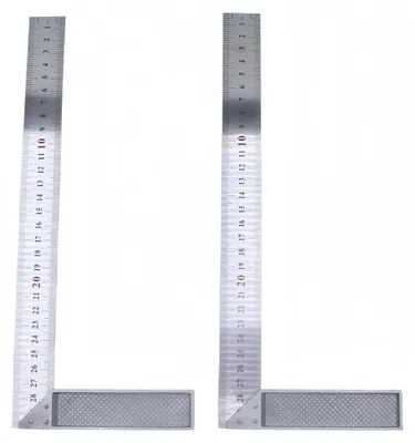 2er-Set Messwinkel 30 cm, Edelstahl, für Holzbearbeitung
