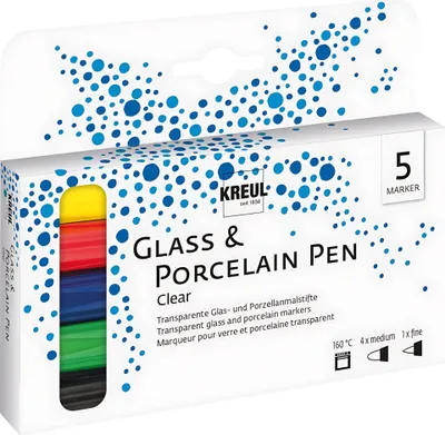 Produktbild von KREUL 42650, Blau, Grün, Rot, Gelb, Mehrfarbig, Yellow, Red, Blue, Green, 160 °C, Karton mit Aufhänger, 5 Stück(e)