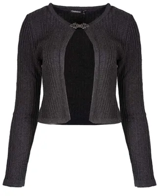 Produktbild von Strickjacke Mia anthrazit mit Schließe 44