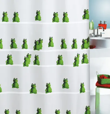 Produktbild von Spirella Duschvorhang Textil Tiere, vers. Designs Farbe: Quack green