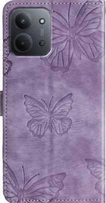 Produktbild von Xiaomi Redmi 15C Hülle - Coverup Schmetterlinge Klapphülle - Violett