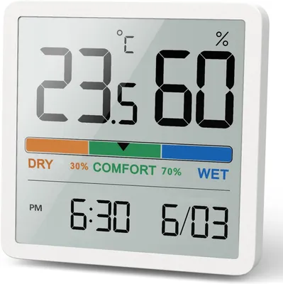 Produktbild von MODFU Thermometer für Innenräume, Raumthermometer Digital Innen, Mini LCD Digital Thermometer Hygrometer, Intelligentes Hygrometer