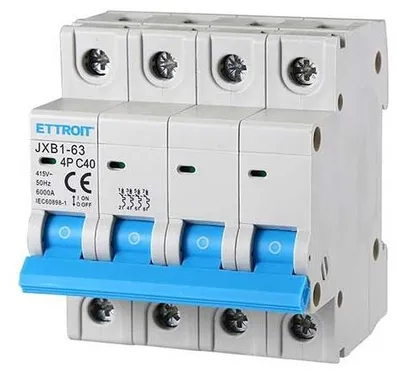 Immagine prodotto di Interruttore magnetotermico 4P 40 A 6 kA ETTROIT JX144060