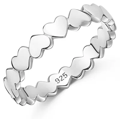 Produktbild von MATERIA by Matthias Wagner Herz Ring Silber 925 - Silberring dünn Liebe Schmuck für Damen Mädchen Gr. 49 51 54 57 58 60 62 in Etui SR-74