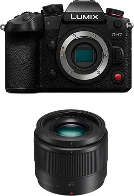 Zdjęcie produktu dla PANASONIC LUMIX GH7 Czarny + obiektyw G 25 mm f/1,7