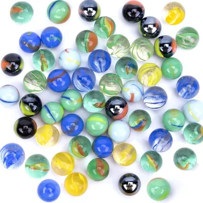 Produktbild von Glasmarbles 80 Stück, 15 mm, gemischte Farben, für Kinder, Dekoration und DIY-Projekte