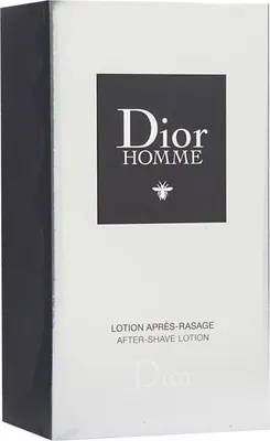 A product shot of a Dior Homme After Shave Lotion box.