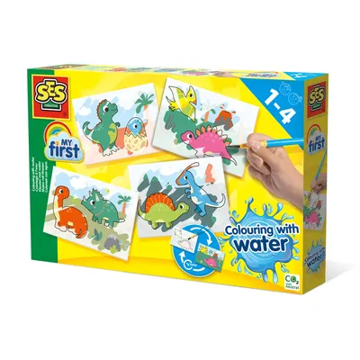 Image de Ma première peinture au pinceau et à l'eau - les dinosaures