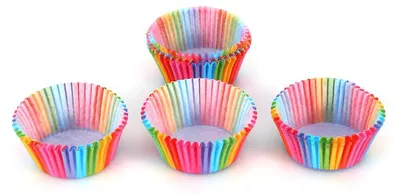 Produktbild von 100 Stück bunte Cupcake Liner Cupcake Papier Backen Cup Muffin Cases Kuchenform