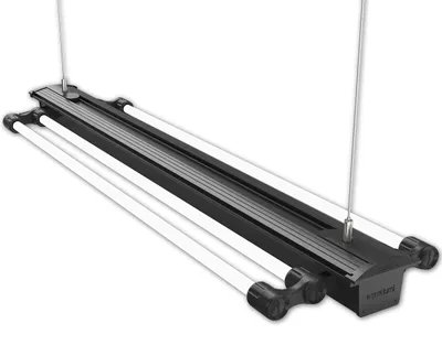 Aquarienbeleuchtung 120 cm, 4x T5 Leuchtstoffröhren, Aluminium, Schwarz