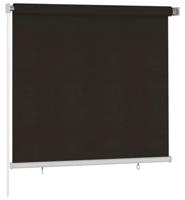 Zdjęcie produktu dla Roleta zewnętrzna vidaXL, 160x140 cm, brązowa, wykonana z HDPE