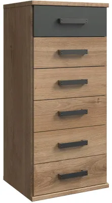 Produktbild von Schubladenkommode Level Kommode 46x40x103cm Plankeneiche graphit