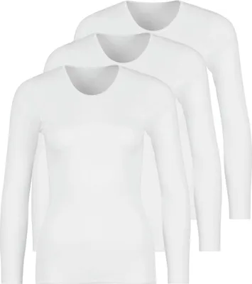 Produktbild von 3er Pack Damen langarm Unterhemd Baumwolle von der Marke Schöller 40