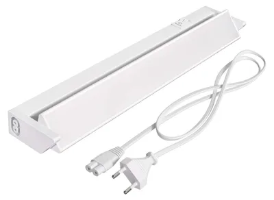Image de ledscom.de : Éclairage sous meuble LED LIWO, 35 cm, avec câble de connexion, orientable, 538 lm, blanc – Lot de 1, 35 cm / Couleur de la lumière : Blanc