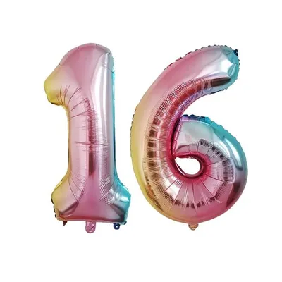 Produktbild von Set -Folienballon - Regenbogen/40inch - 1 + 6