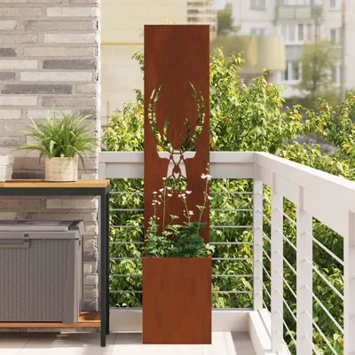 Obrázek produktu pro vidaXL Zahradní paraván, rezavý, 32 x 150 cm, z nerezové oceli odolné proti povětrnostním vlivům