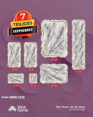 Produktbild von 7-teiliges Teppich-Set Irem-1030