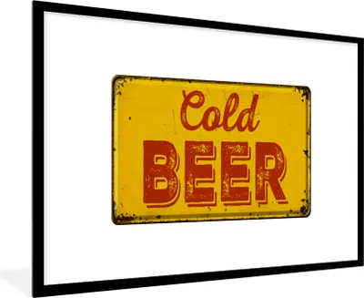 Produktbild von MuchoWow® MuchoWow® Gerahmtes Poster Mancave - Metallschild - Vintage - Zitate 90x60 cm - Poster mit zchwarzem Bilderrahmen - Wanddekoration - Fotos