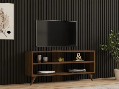 Image de Skye Decor, One - Walnut, meuble TV, noyer, 100 % PANNEAUX DE PARTICULES MÉLAMINÉS, 120 x 29,6 x 50 cm