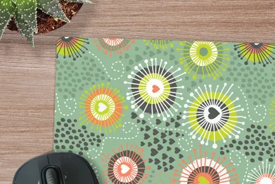 Produktbild von MuchoWow® Mauspad Mousepad Blume - Design - Herzen 19x23 cm - Mousepads - Maus Mat - Pad - Mausunterlage - Mauspads - Spielen