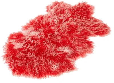 Produktbild von Naturform Tibetlammfell Teppich 100x55cm JAY104 Rot (Tops) 100cm