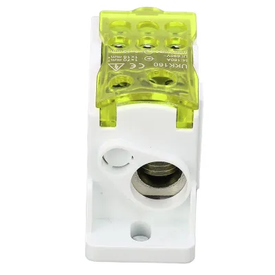 Produktbild von Klemmenverteilerkasten, 690 V, 160 A, DIN-Schienen-Klemmenblock, Stromanschlusskasten für Strom, Gelb
