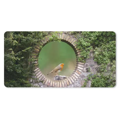 Produktbild von MuchoWow® Mauspad Mousepad Vogel - Durchblick - Rotkehlchen 60x30 cm - Mousepads - Maus Mat - Pad - Mausunterlage - Nachhaltig