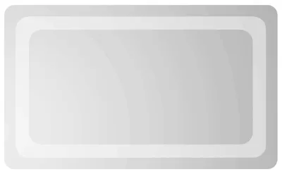 Image de Miroir de salle de bain LED vidaXL, transparent, 50 x 30 cm, en verre trempé