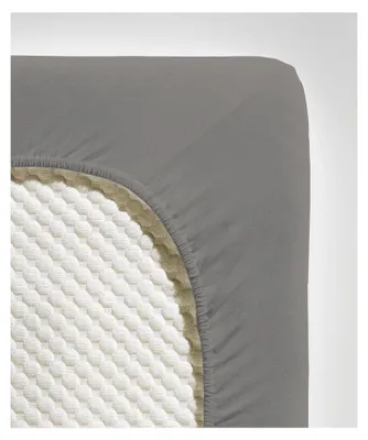 Produktbild von Spannbettlaken (96 % Baumwolle, 4 % Elasthan) mit Rundumgummizug,  Standard 100, für Matratzen bis 26 cm Höhe, 90 - 100 x 200 - 220 cm, taupe
