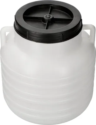 Produktbild von Weithalsfass Futtertonne 10 Liter Sauerkrautfas Kunststoff Regen Fass Gepäcktonne weiß