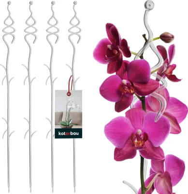 Produktbild von KOTARBAU® 4er Set Pflanzenstütze Transparent PVC 55 cm Tannenbaum Blumenstütze Rankhilfe Zimmerpflanzen Blumenstütze Garten Orchideenstab Stützstab Pflanzen dekorative Pflanzenhalter Zimmerpflanzen Ra