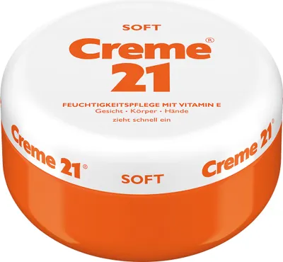 Produktbild von 1x Creme 21 SOFT 250ml Vitamin E Feuchtigkeitspflege für Gesicht Körper Körpercreme Hautpflege Hautcreme Gesichtscreme Tagescreme