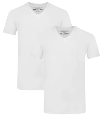 Produktbild von Bamboo Basics T-Shirt V-Neck Vance - White - 2-Pack, Farbe:White, Größe:XXL